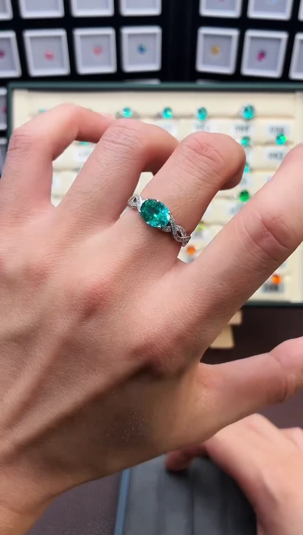 银S925镶嵌戒指碧玺899