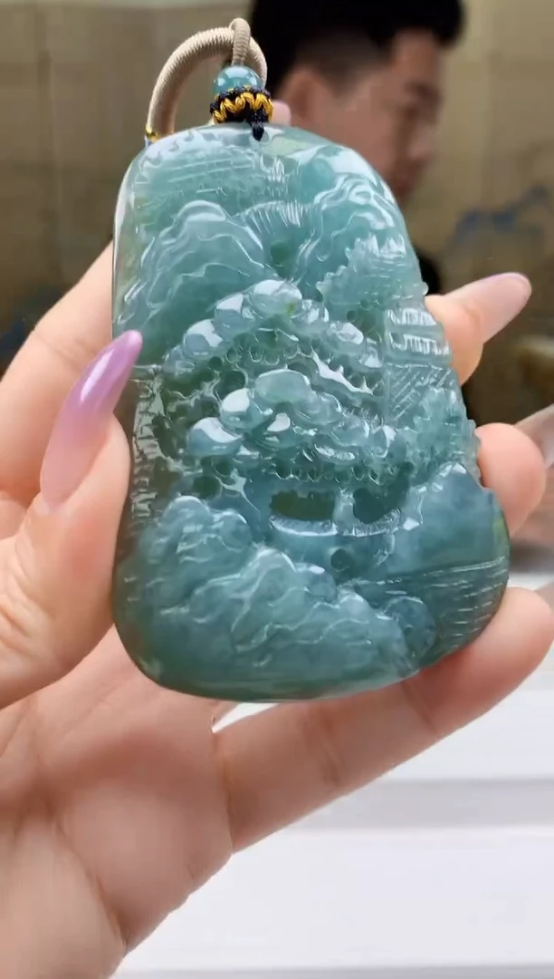 【闪购商品】定制翡翠未镶嵌4917ty-毛货挂件132