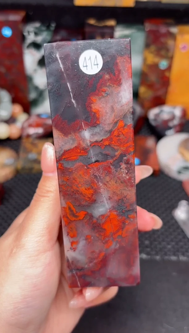 玉桂林鸡血创意摆件装饰 编号：414