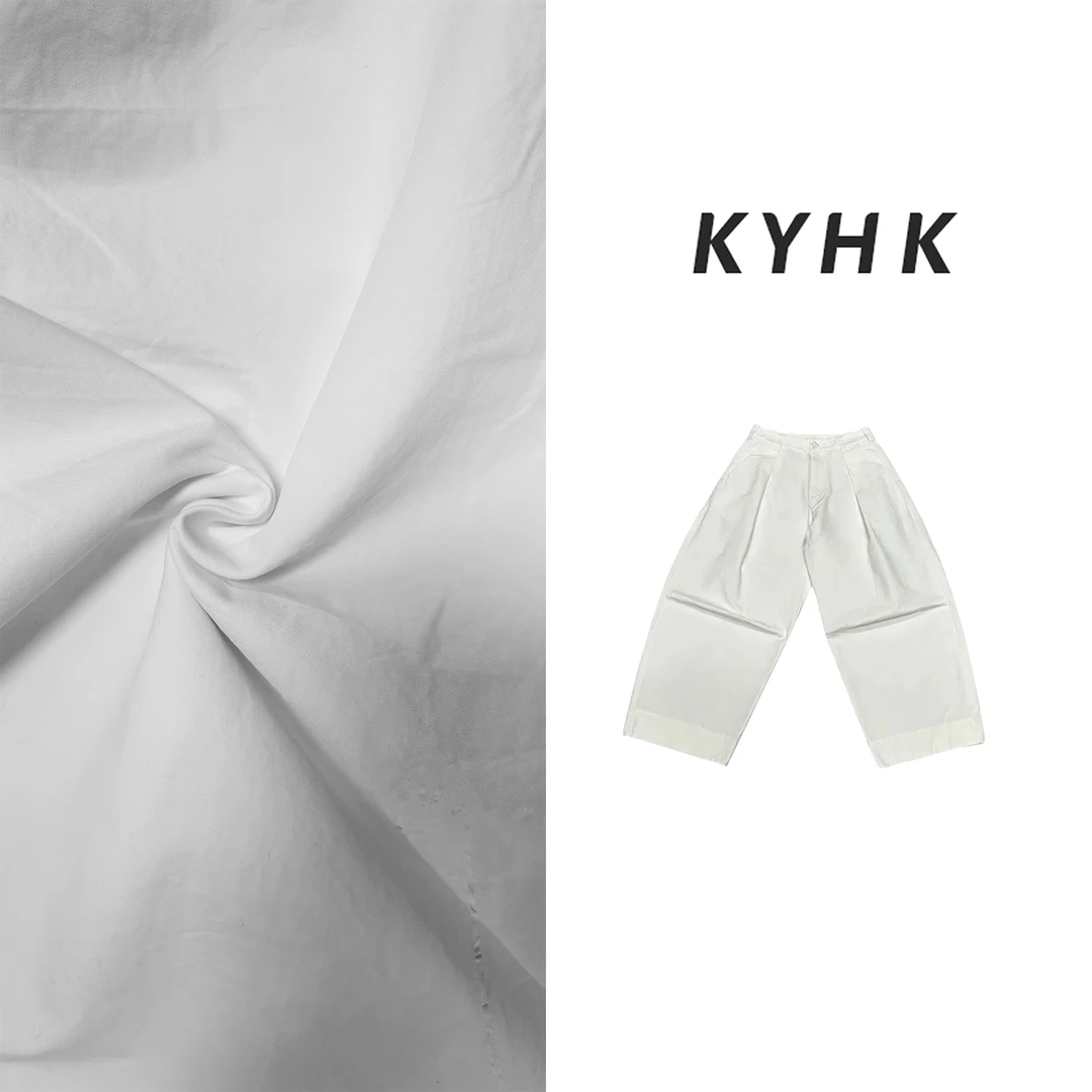 KYHK膝盖打褶鼓包休闲吊腿裤女250509