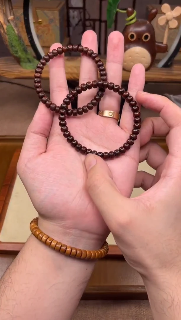 手串紫金鼠5*6纯肉纯实心红棕皮紫金鼠