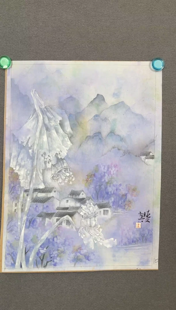 国画国画山水花鸟作品