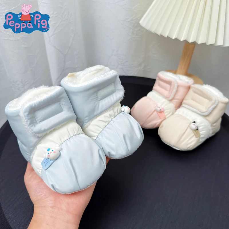 冬季婴儿袜鞋3-9个月软底加绒不掉鞋加厚0-1岁男女宝宝保暖步前鞋