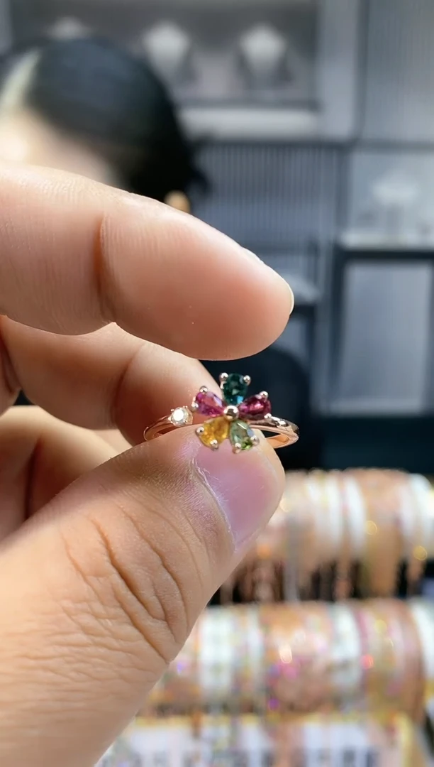 银S925镶嵌戒指碧玺354354354354