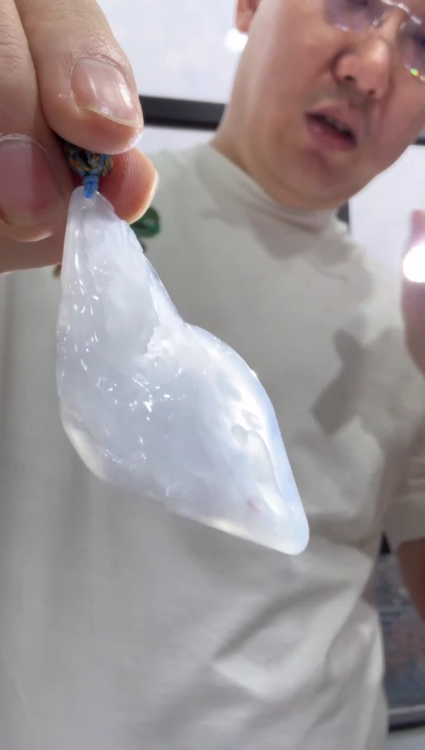 未镶嵌挂件翡翠A货翡翠孤品国雕谢林工