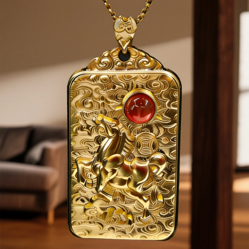 ｛云南会展甄选王会长专属｝dzjz107精美马到功成吊坠