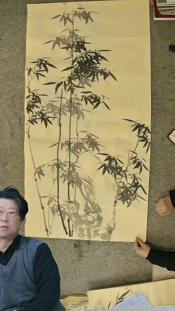 国画四尺整张  墨竹  69*138cm