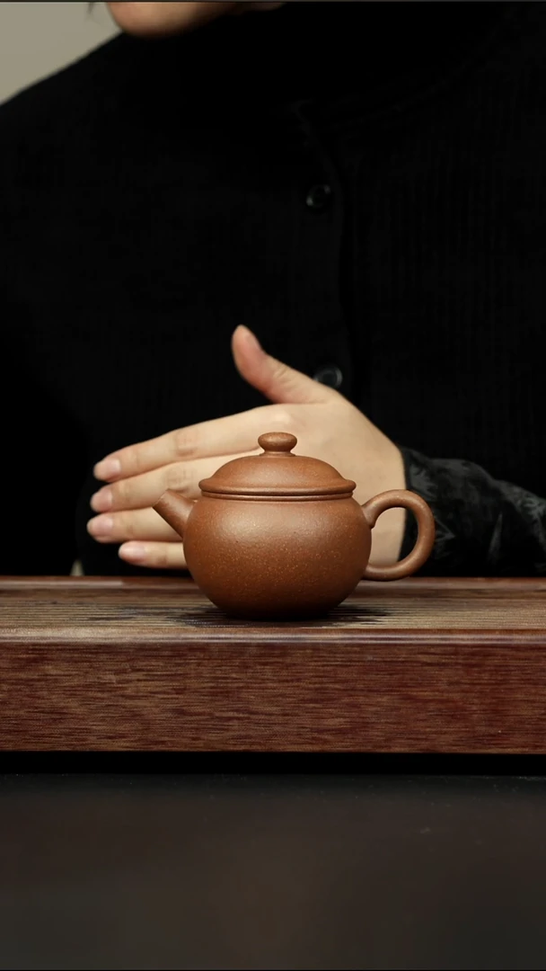 茶壶紫砂青降坡 小巨轮