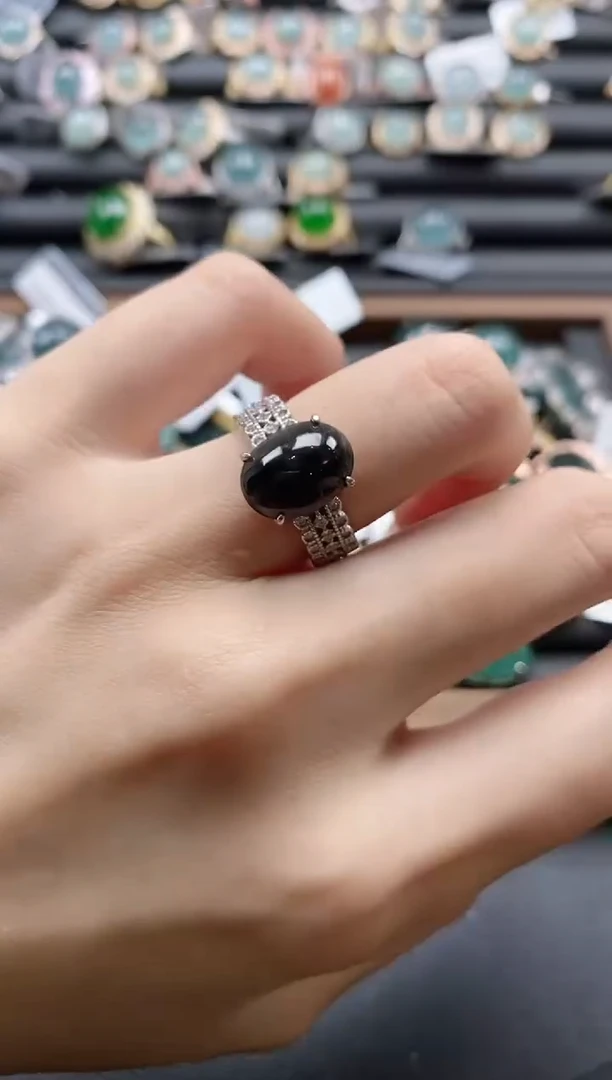 【闪购商品】翡翠戒指银S925镶嵌51151