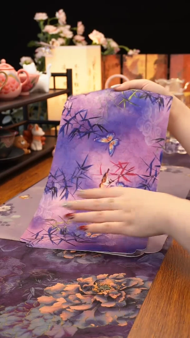 【闪购商品】紫色竹子茶席········