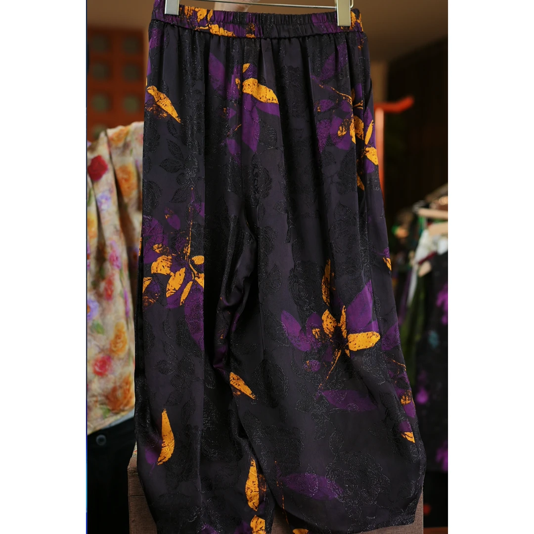 <<非遗美学>>高腰宽松时尚休闲百搭中国风裤子T1521