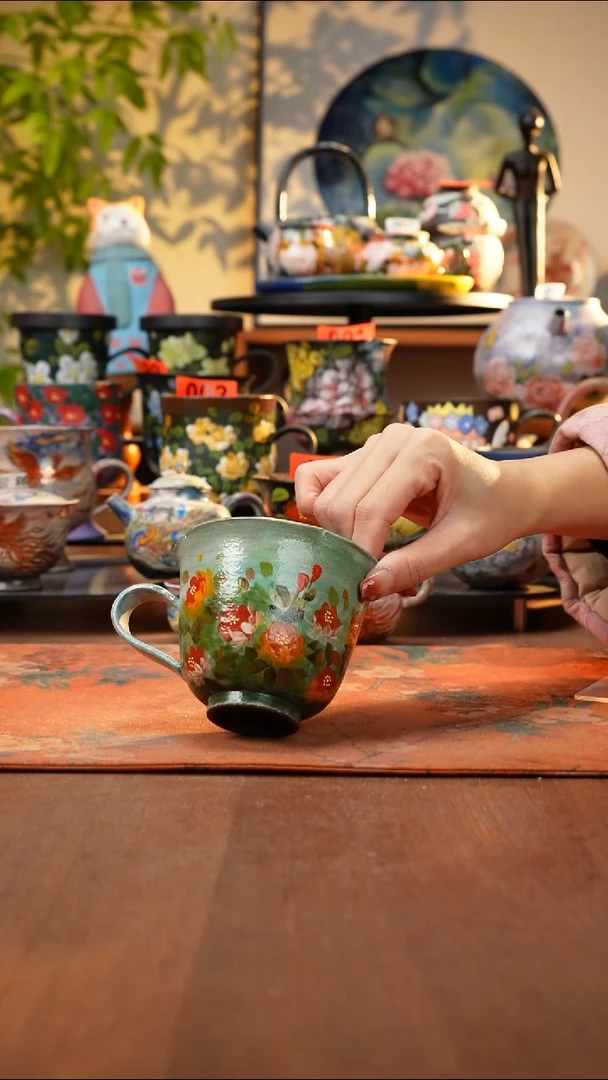 瓷片景德镇手工手绘910