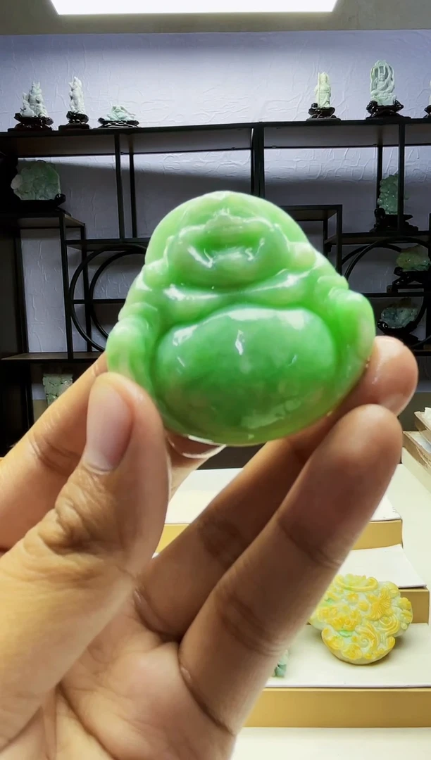 【闪购商品】定制翡翠未镶嵌毛货02210080多样性发其一