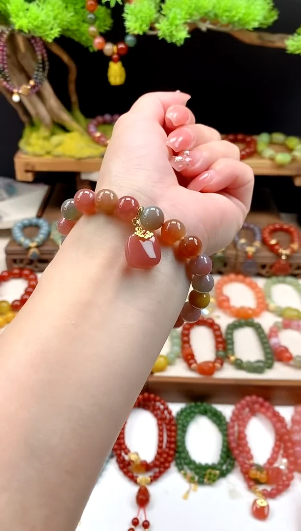 未镶嵌玛瑙手饰多宝无事牌