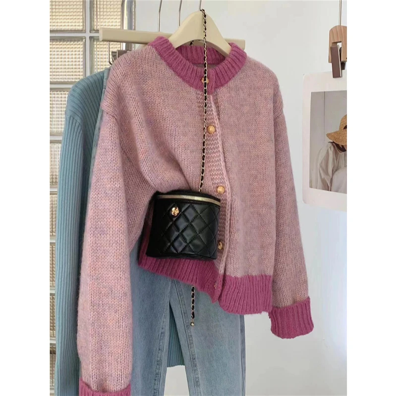 【反季促销】毛衣针织衫法式气质名媛小香风秋季新款加厚开衫外套