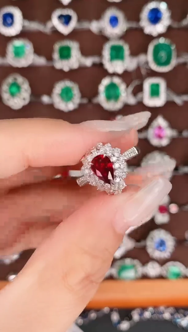 【闪购商品】红宝石18k金戒指18K金镶嵌1.06克拉