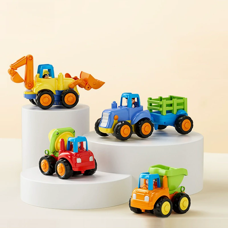 工程车汇乐男孩小汽车模型玩具车婴儿童挖掘机翻斗车搅拌车推土车