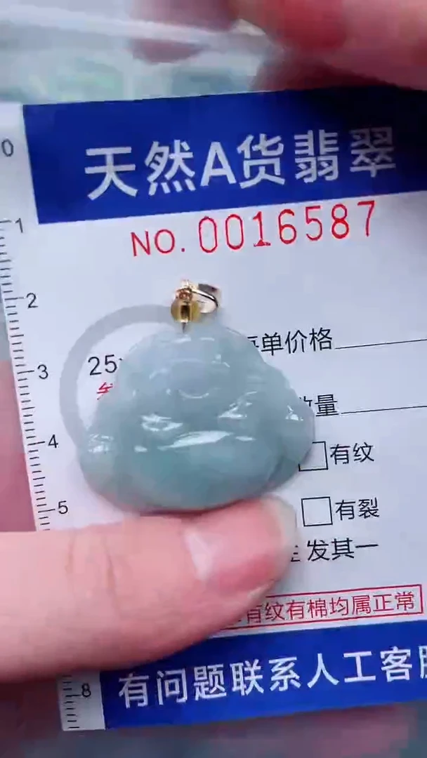 翡翠未镶嵌吊坠(赠链)1