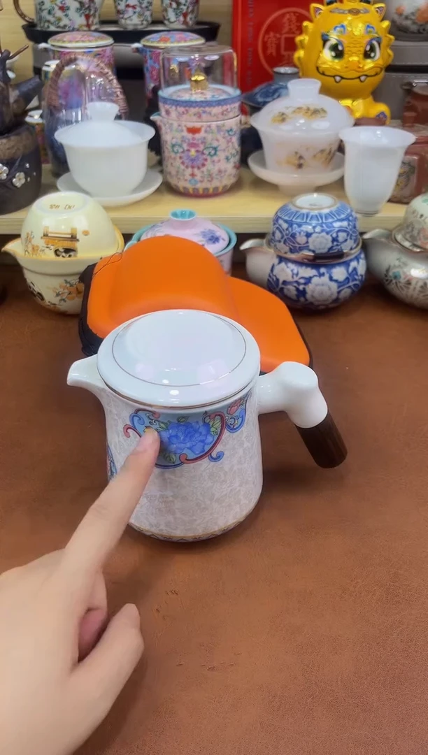 陶瓷茶具摆件旅行套组