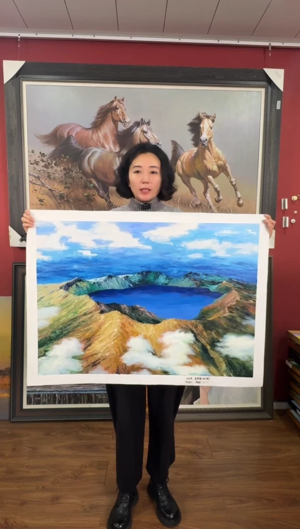油画【67号】约90*60cm丨朝鲜原创纯手绘孤品油画丨顺丰包邮