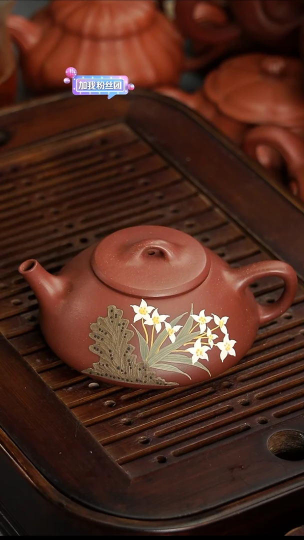 茶壶紫砂宜兴紫砂泥绘合瓢