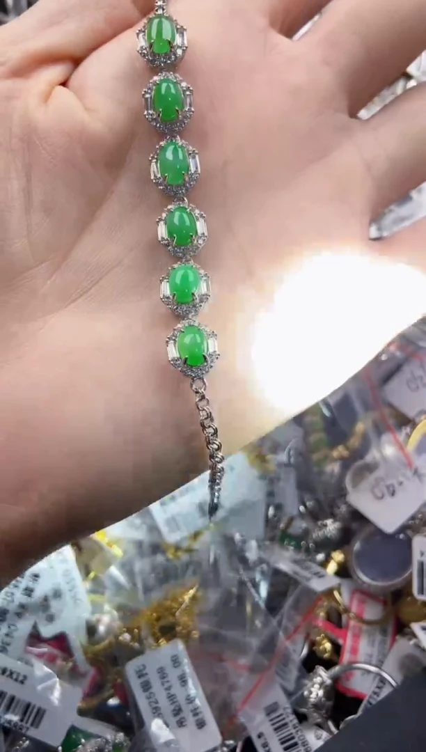 翡翠戒指银S925镶嵌111----8