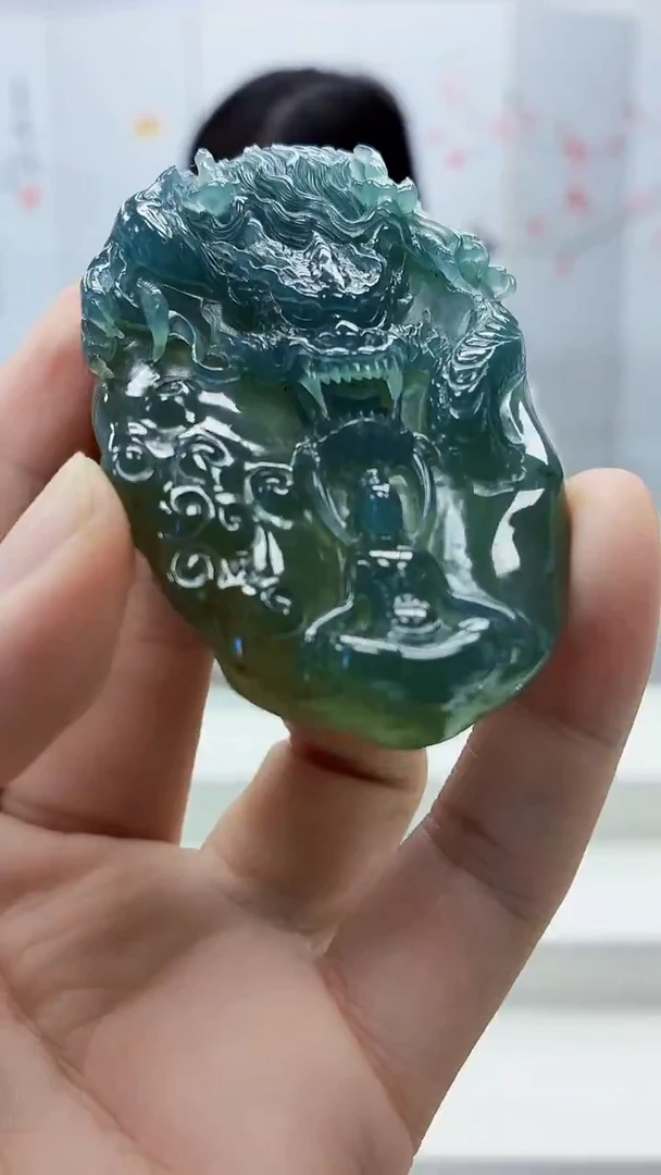 未镶嵌定制翡翠4852bb-毛货挂件93
