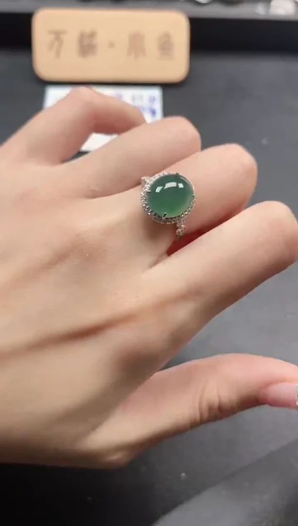 银S925镶嵌戒指翡翠51151