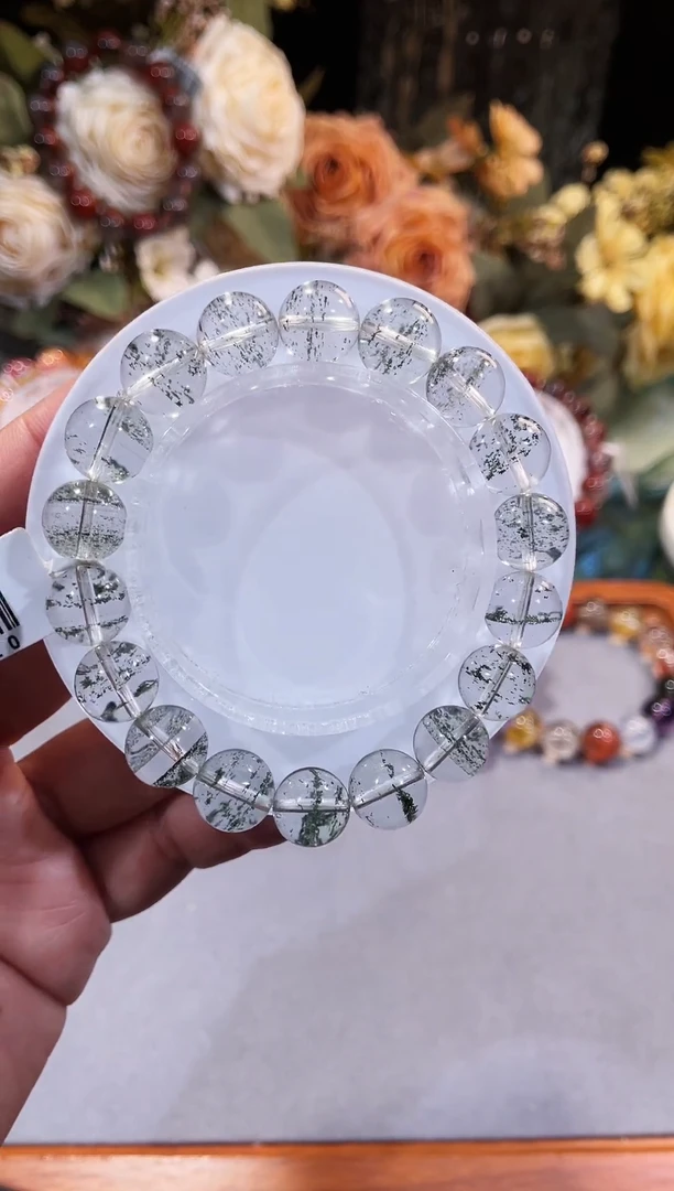 未镶嵌手串水晶千层绿幽灵11m+