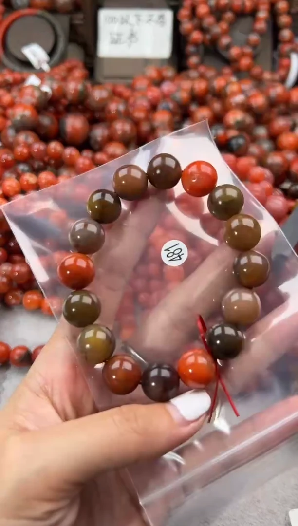 未镶嵌手串南红玛瑙13+