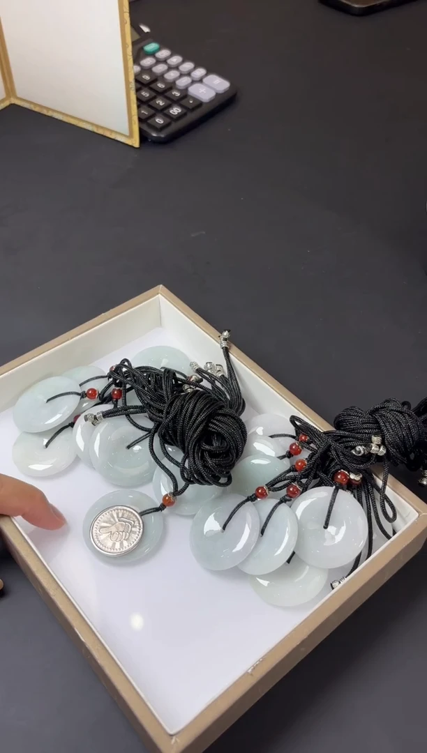 颈饰未镶嵌翡翠K730-1165平安扣多样性发1件