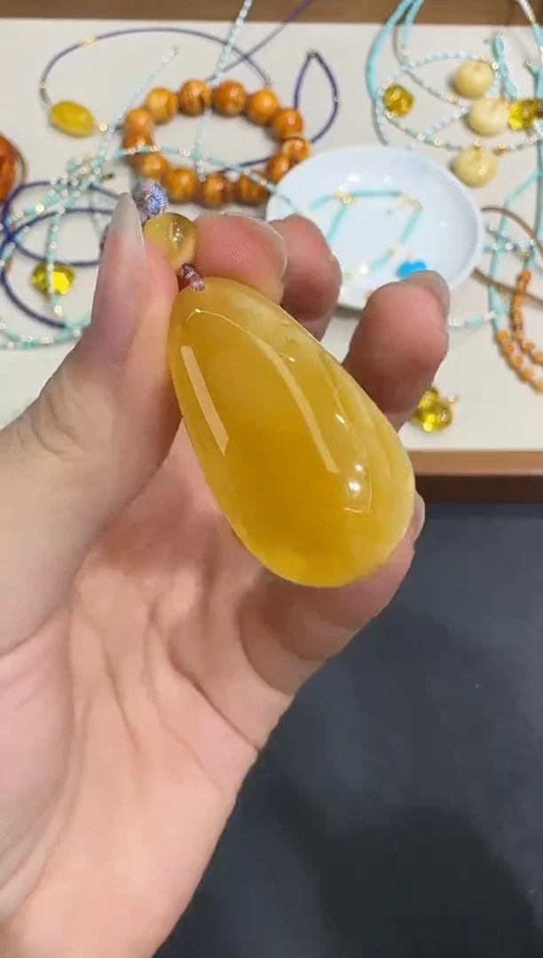 琥珀颈饰未镶嵌X0916-1195-124