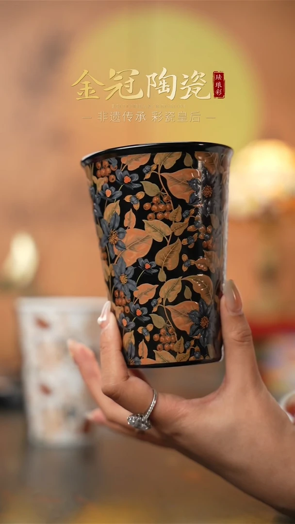 陶瓷月光蓝羽 · 【可乐杯】