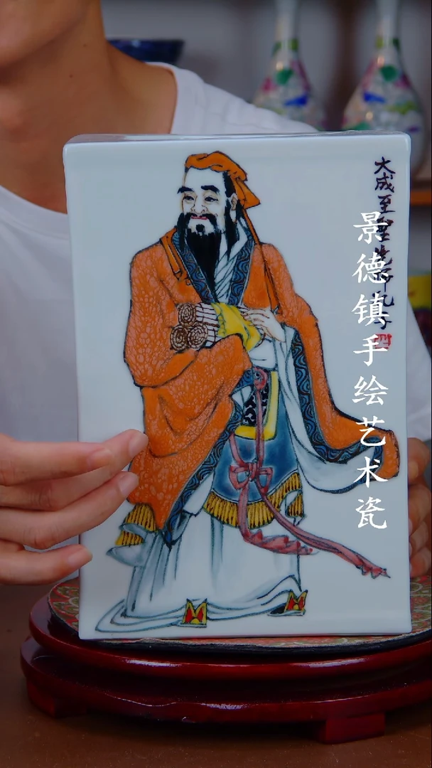 摆件景德镇手工手绘陶瓷摆件80