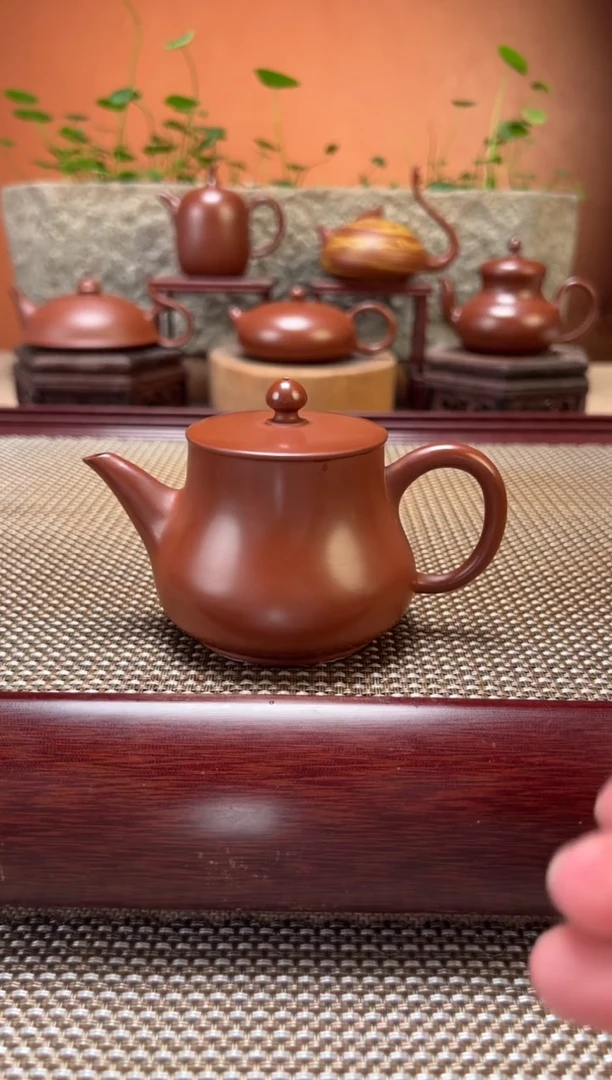 茶壶紫砂陈腐老朱泥  朝阳壶 纯手工超薄
