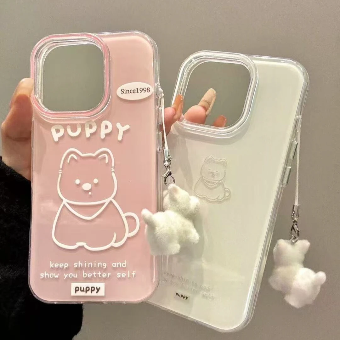 线条西高地适用iPhone16PRO手机壳华为oppo小米vivo新款小众全包