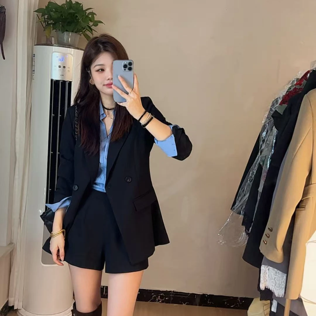 西装裙两件套2025早秋季新款长袖修身显瘦