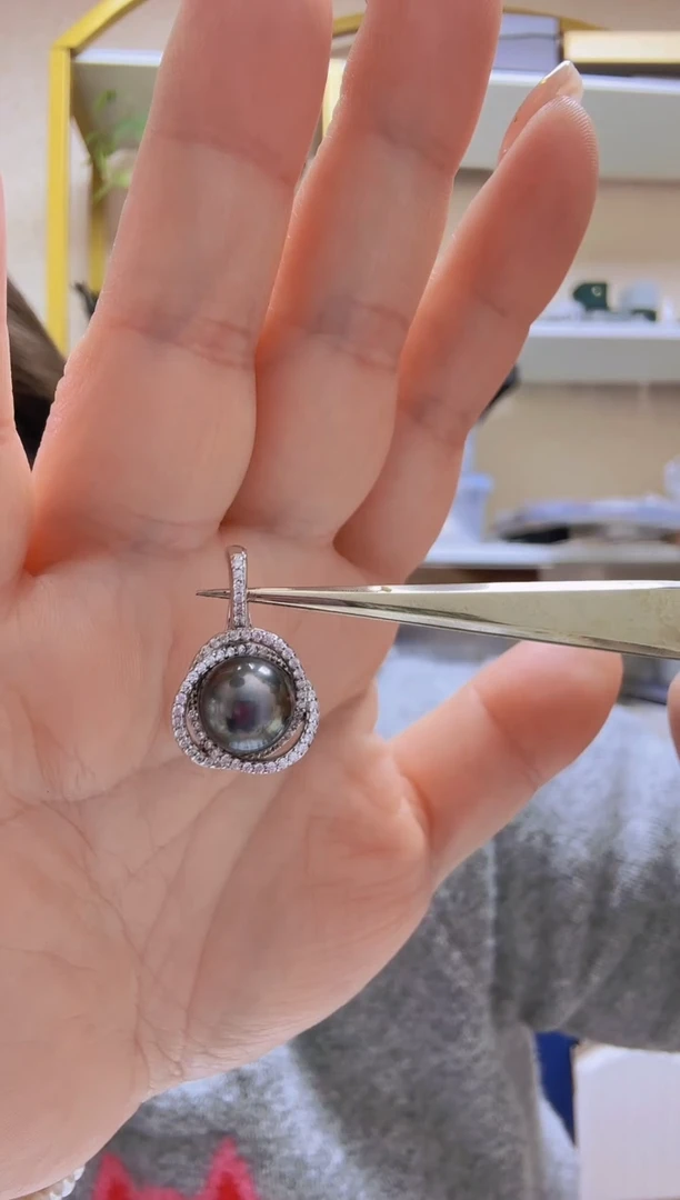 【闪购商品】海水珍珠吊坠(不含链)未镶嵌大溪地+S925银吊坠