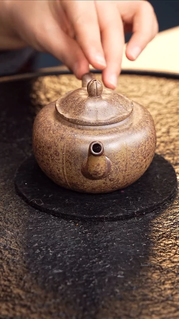 茶壶紫砂GF 紫砂壶15  本绿柴烧  220毫升