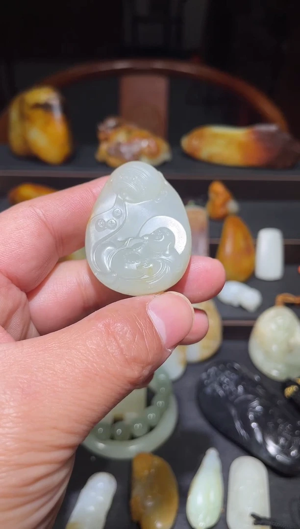 吊坠(不含链)未镶嵌和田玉和田玉海派佛公吊坠