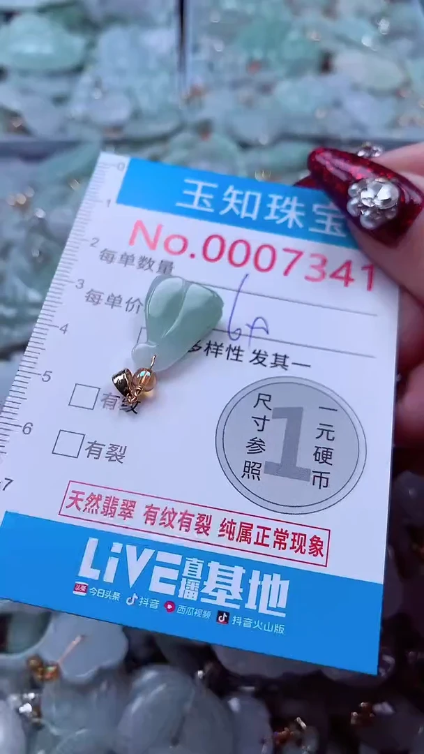 吊坠(不含链)未镶嵌翡翠7341