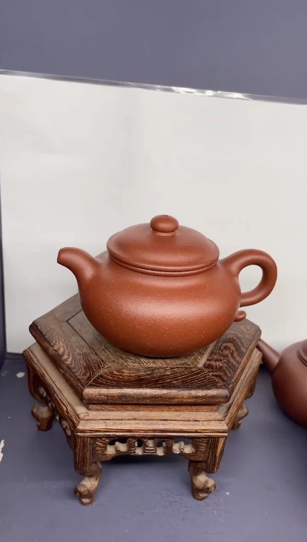 茶壶紫砂红降坡 仿古