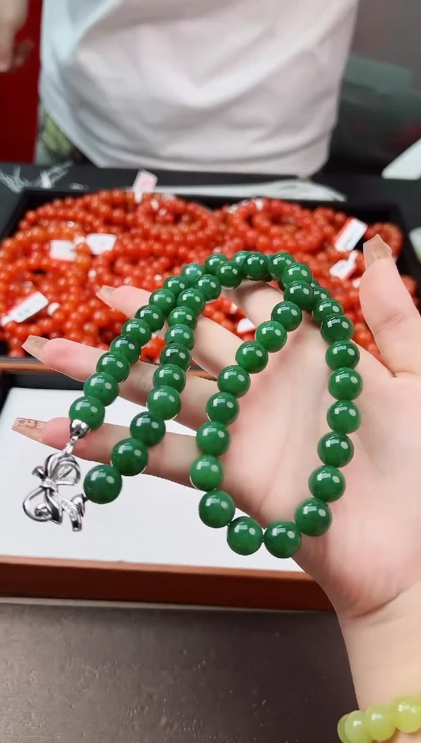 和田玉（碧玉）未镶嵌项链12+ 妈妈链