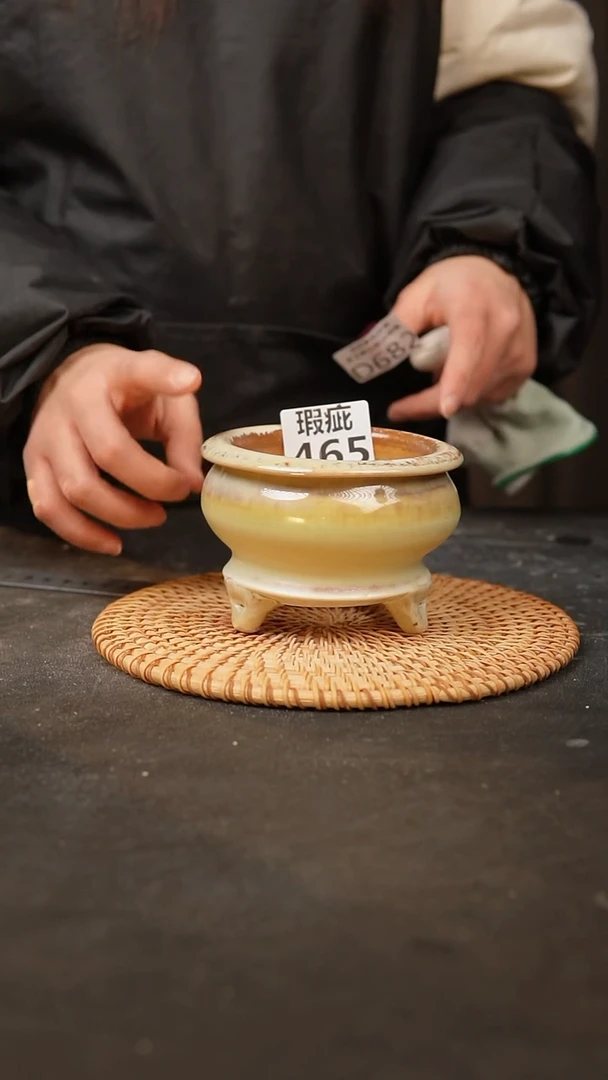 【闪购商品】瓷片465泥泥手工花盆