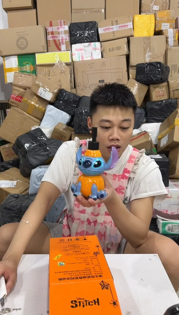 瓷片原盒南瓜史迪仔按压瓶 树脂