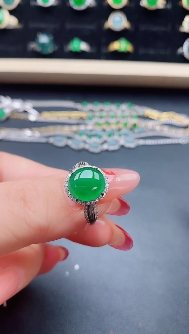 【闪购商品】翡翠戒指银S925镶嵌321321