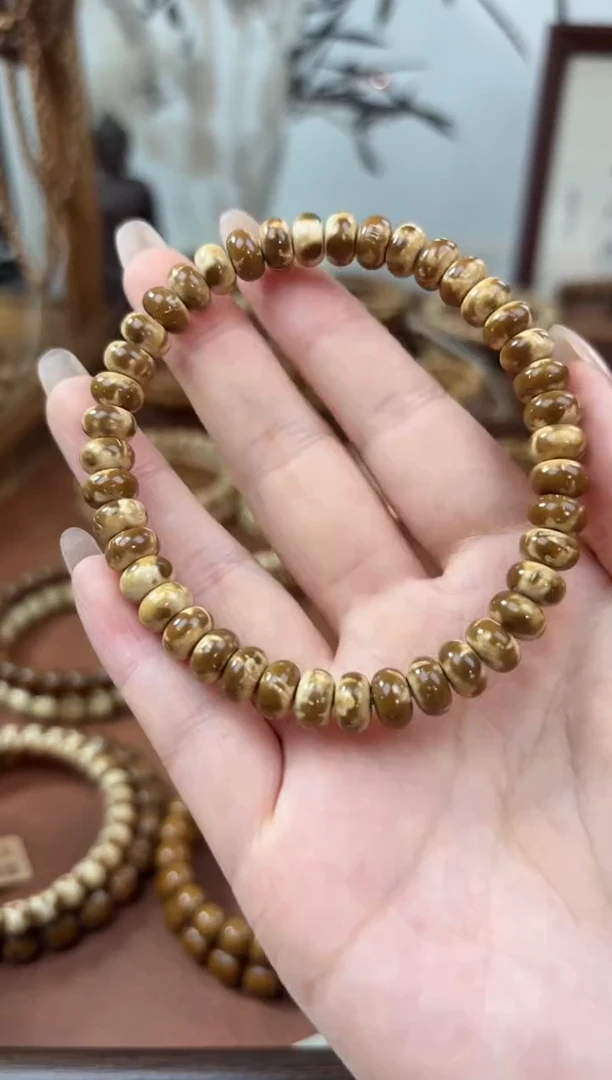 手串紫金鼠8*5纯肉实心紫金鼠花皮算盘福利