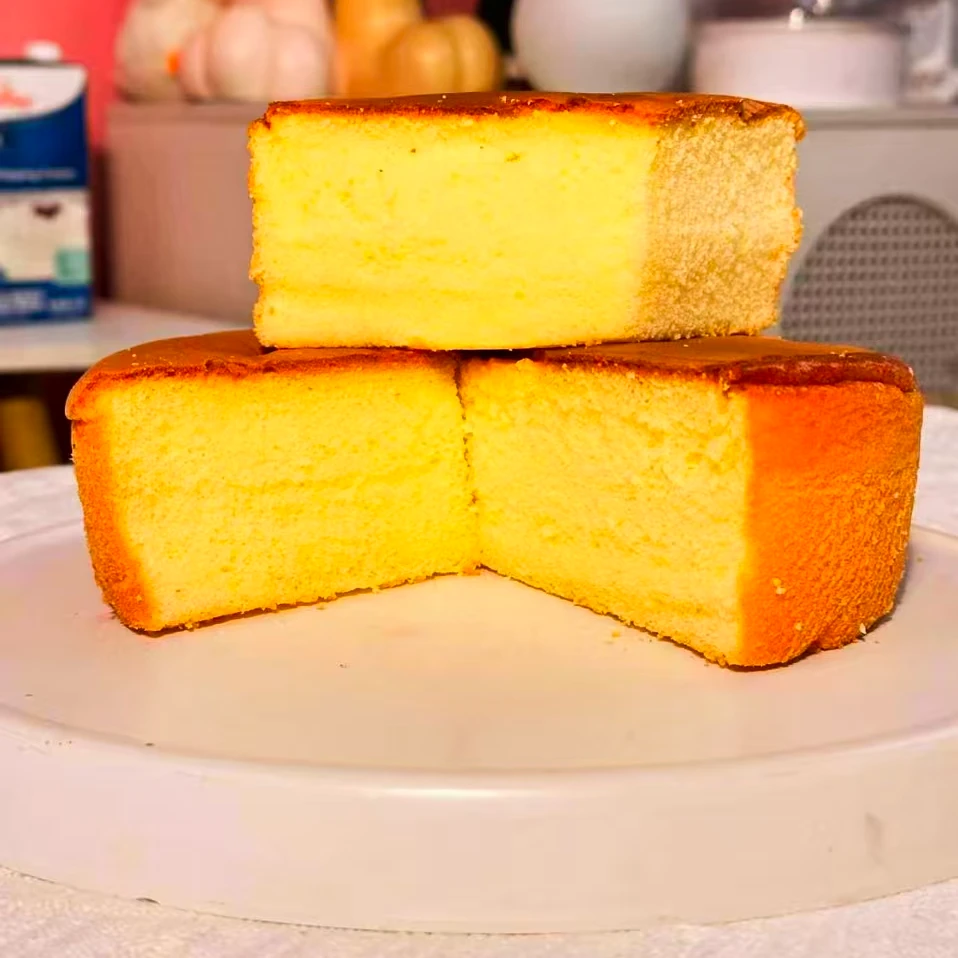 手工戚风蛋糕，蛋糕坯子，现烤现发软蛋糕，8寸