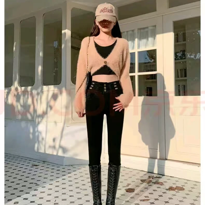 【断码孤品】牛仔高腰小脚裤紧身修身弹力小脚裤