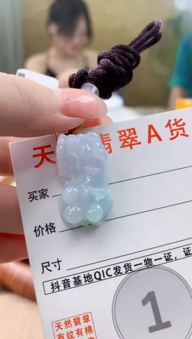 颈饰未镶嵌翡翠天然A货翡翠挂件